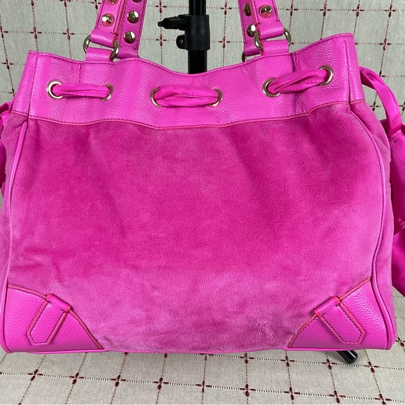 ๐HP๐ Juicy Couture Hot Pink Snowflake Daydreamer Super Soft Velour Embroidered - Picture 4 of 15